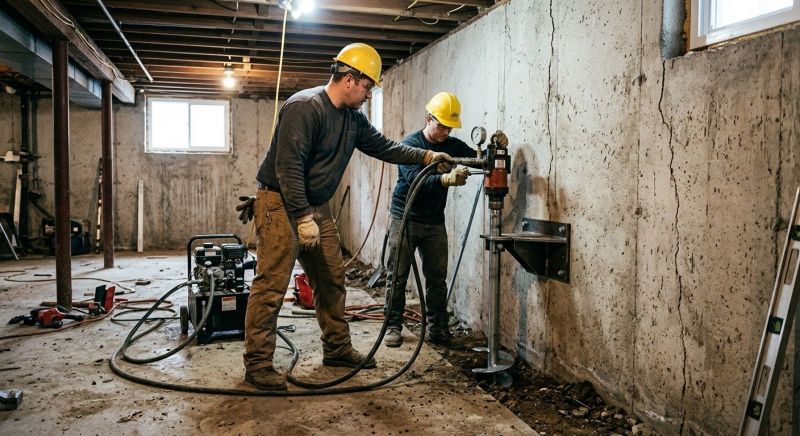 Basement Stabilization in Westford, MA