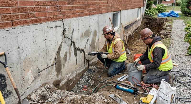 Cracked Foundation Repair in Brookline, MA