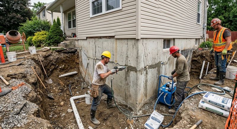 Cracked Foundation Repair in Derry, NH