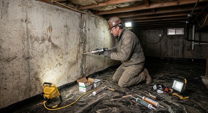 Cracked Foundation Repair in Everett, MA