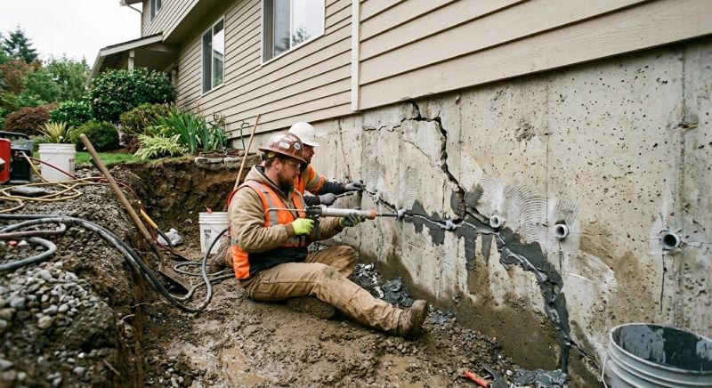 Cracked Foundation Repair in Methuen, MA
