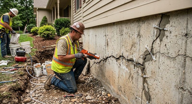 Cracked Foundation Repair in Pelham, NH