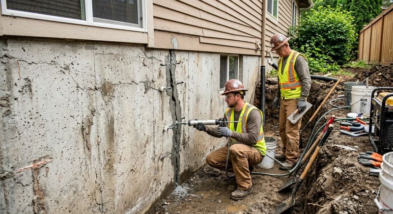 Foundation Crack Sealing in Westford, MA