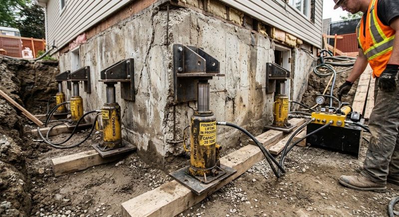 Foundation Jacking in Needham, MA