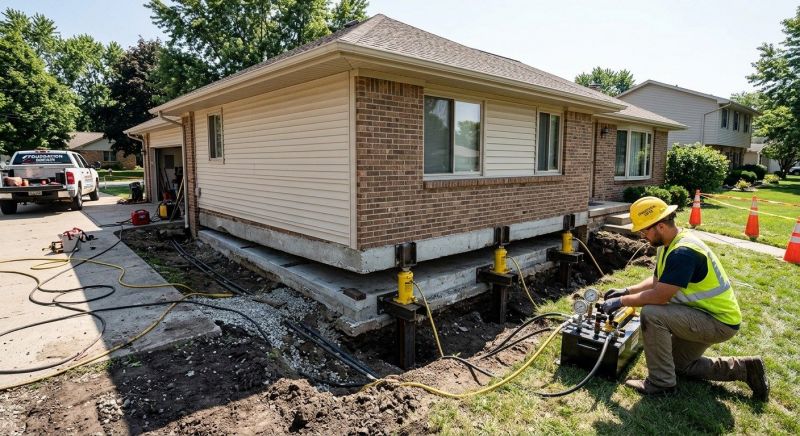 Foundation Lifting in Lancaster, MA