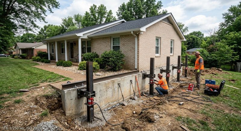 Foundation Pier Leveling in Westford, MA