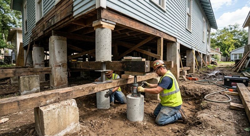 Foundation Pier Repair in Westford, MA