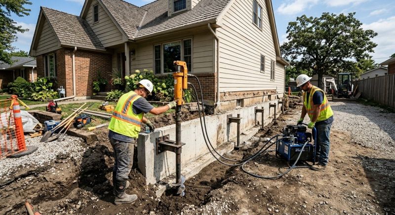 Foundation Stabilizing in Westford, MA