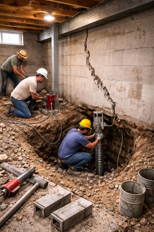 Foundation Structural Repair in Brookline, MA