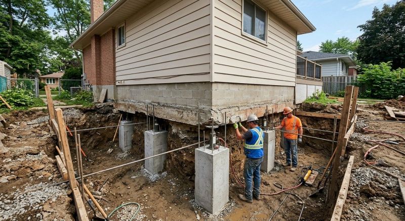 Foundation Underpinning in Westford, MA