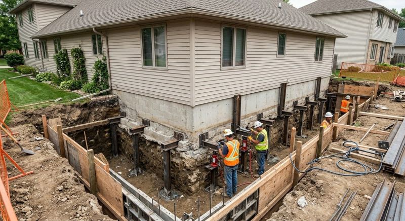 Foundation Underpinning in Westford, MA