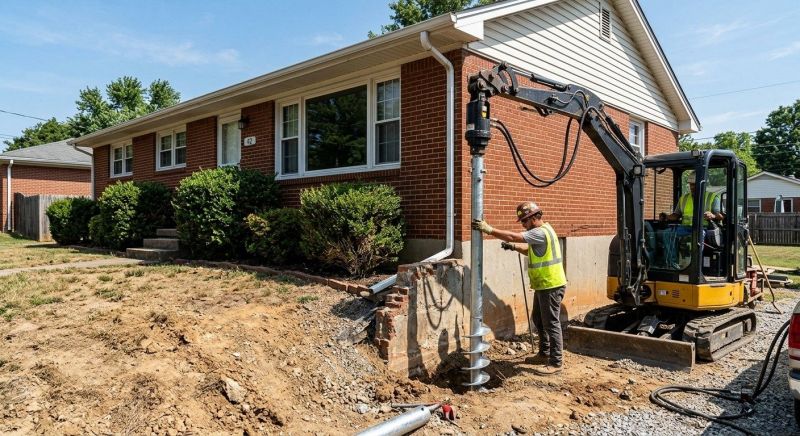 Helical Pile Installation in Westford, MA