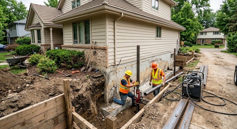 House Foundation Repair in Clinton, MA