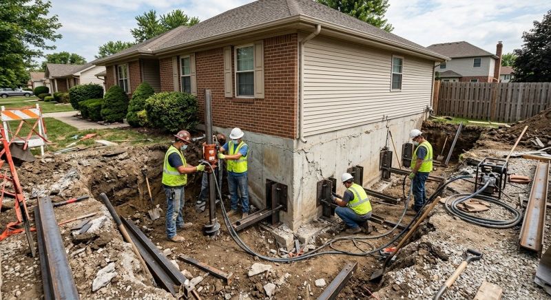 House Foundation Repair in Tewksbury, MA