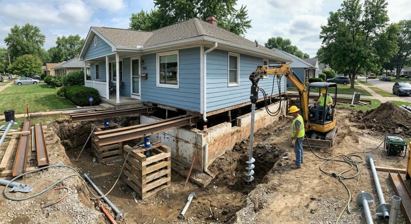 House Underpinning in Westford, MA