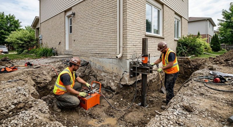 Sinking Foundation Lifting in Westford, MA