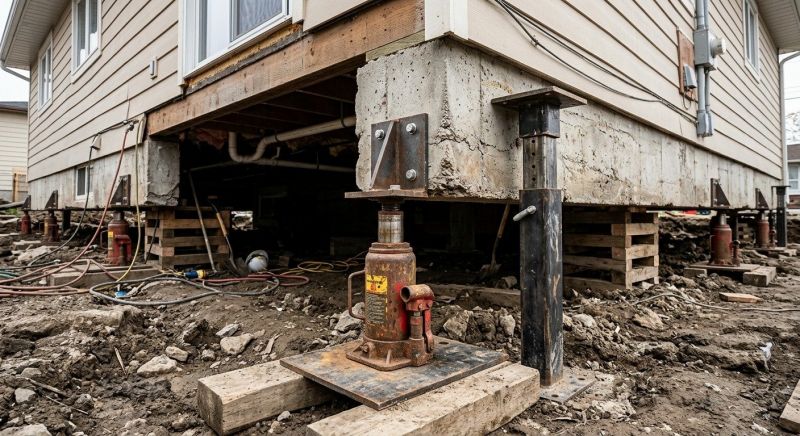 Sinking Foundation Lifting in Westford, MA