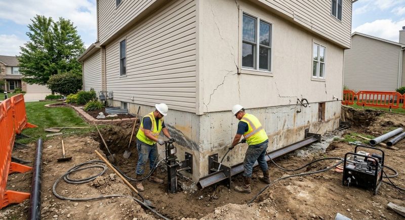 Sinking Foundation Repair in Dunstable, MA
