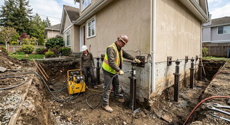 Sinking Foundation Repair in Littleton, MA
