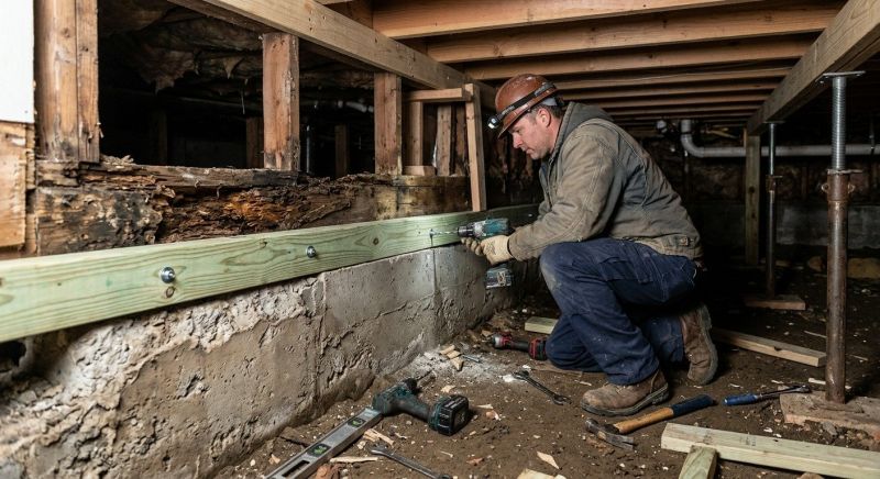 Sinking Foundation Repair in Sterling, MA